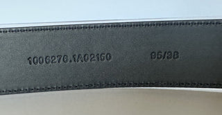 Versace Silver Medusa-Buckle Blue Leather Belt 95 (38) Italy 1006276 NIB $600
