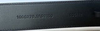 Versace Silver Medusa-Buckle Blue Leather Belt 105 (42) Italy 1006276 NIB $600