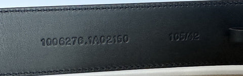 Versace Silver Medusa-Buckle Blue Leather Belt 105 (42) Italy 1006276 NIB $600