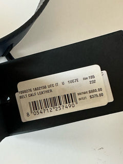 Versace Silver Medusa-Buckle Blue Leather Belt 105 (42) Italy 1006276 NIB $600