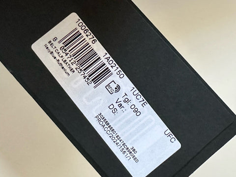 Versace Silver Medusa-Buckle Blue Leather Belt 90 (36) Italy 1006276 NIB $600