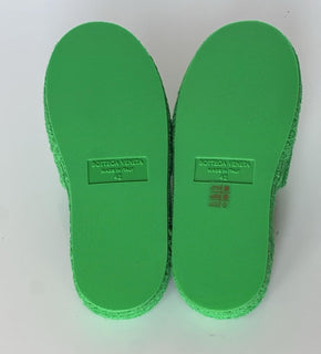Bottega Veneta Intrecciato Geometric Sponge Slipper Green 9 US 660245 NIB $600