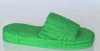 Bottega Veneta Intrecciato Geometric Sponge Slipper Green 9 US 660245 NIB $600