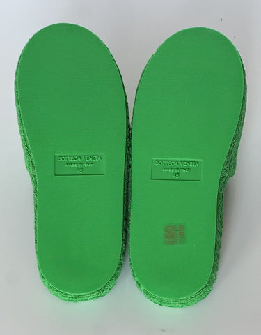 Bottega Veneta Intrecciato Geometric Sponge Slipper Green 12 US 660245 NIB $600