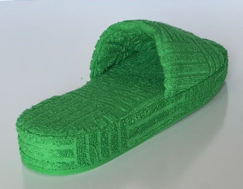 Bottega Veneta Intrecciato Geometric Sponge Slipper Green 12 US 660245 NIB $600