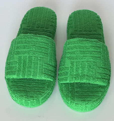 Bottega Veneta Intrecciato Geometric Sponge Slipper Green 12 US 660245 NIB $600