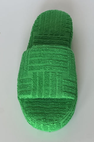 Bottega Veneta Intrecciato Geometric Sponge Slipper Green 12 US 660245 NIB $600