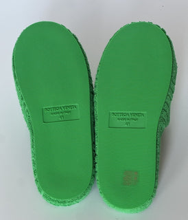 Bottega Veneta Intrecciato Geometric Sponge Slipper Green 8 US 660245 NIB $600