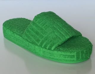 Bottega Veneta Intrecciato Geometric Sponge Slipper Green 8 US 660245 NIB $600