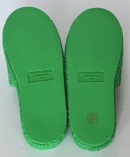 Bottega Veneta Intrecciato Geometric Sponge Slipper Green 13 US 660245 NIB $600