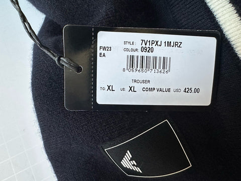 Emporio Armani Men’s Dark Blue Casual Wool Pants Size XL 7V1PXJ NWT $425