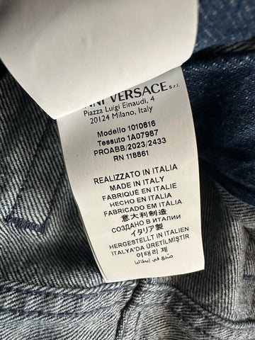 Versace Men’s Denim Stone Washed Medium Blue Jeans 30 US (32”) 1010816 Italy NWT