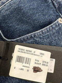 Versace Men’s Denim Stone Washed Medium Blue Jeans 30 US (32”) 1010816 Italy NWT