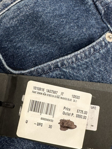 Versace Men’s Denim Stone Washed Medium Blue Jeans 30 US (32”) 1010816 Italy NWT