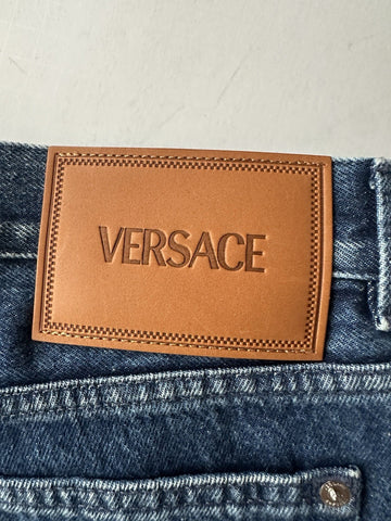 Versace Men’s Denim Stone Washed Medium Blue Jeans 30 US (32”) 1010816 Italy NWT