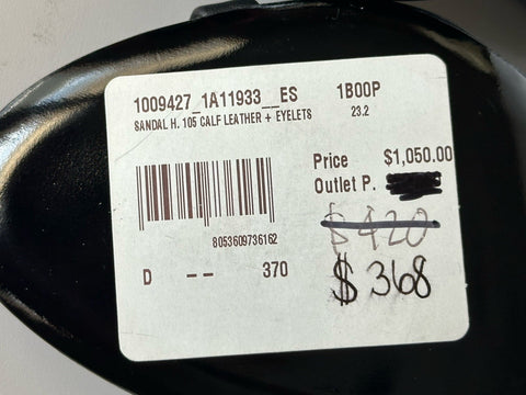 Versace Medusa Head Calf Leather Black Sandals 7 US (37 Euro) 1009427 NIB $1050