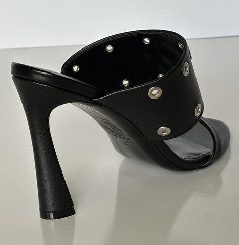 Versace Medusa Head Calf Leather Black Sandals 7 US (37 Euro) 1009427 NIB $1050