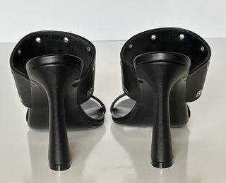 Versace Medusa Head Calf Leather Black Sandals 7 US (37 Euro) 1009427 NIB $1050