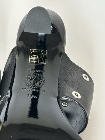 Versace Medusa Head Calf Leather Black Sandals 7.5 US (37.5) 1009427 NIB $1050
