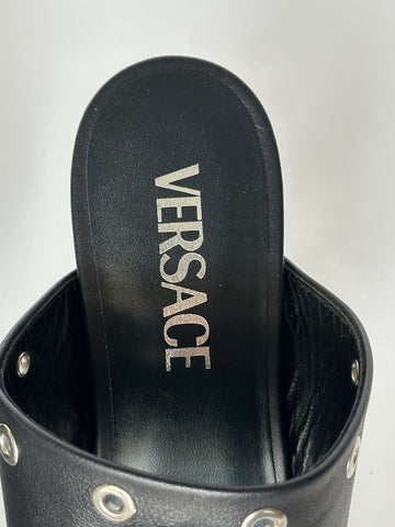 Versace Medusa Head Calf Leather Black Sandals 7.5 US (37.5) 1009427 NIB $1050