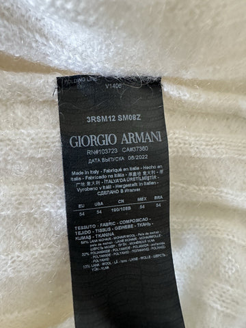 Giorgio Armani Men's White Mohair Wool Sweater 44 US (54 Euro) IT 3RSM12 $1195