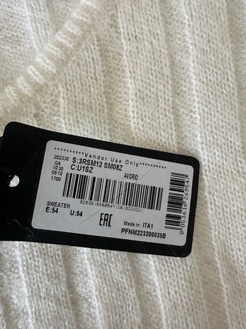 Giorgio Armani Men's White Mohair Wool Sweater 44 US (54 Euro) IT 3RSM12 $1195