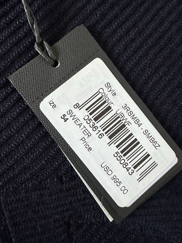 Giorgio Armani Men's Dark Blue Wool Sweater 44 US (54 Euro) Italy NWT $995