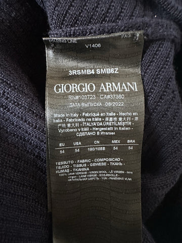 Giorgio Armani Men's Dark Blue Wool Sweater 44 US (54 Euro) Italy NWT $995