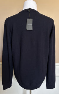 Giorgio Armani Men's Dark Blue Wool Sweater 46 US (56 Euro) Italy NWT $995