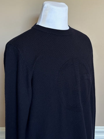Giorgio Armani Men's Dark Blue Wool Sweater 46 US (56 Euro) Italy NWT $995