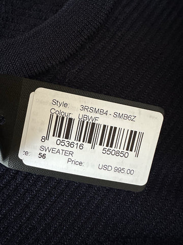 Giorgio Armani Men's Dark Blue Wool Sweater 46 US (56 Euro) Italy NWT $995