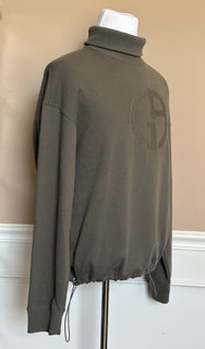 Giorgio Armani Men's Gray Cotton Turtleneck Sweatshirt 40 US (50 Euro) NWT $1195