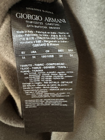 Giorgio Armani Men's Gray Cotton Turtleneck Sweatshirt 44 US (54 Euro) NWT $1195
