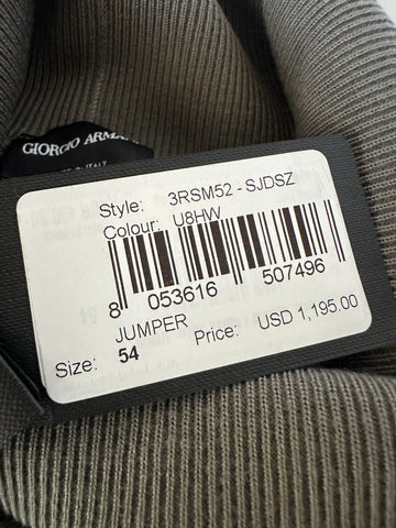 Giorgio Armani Men's Gray Cotton Turtleneck Sweatshirt 44 US (54 Euro) NWT $1195