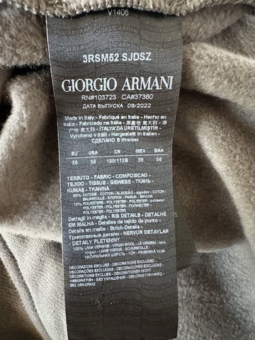 Giorgio Armani Men's Gray Cotton Turtleneck Sweatshirt 46 US (56 Euro) NWT $1195