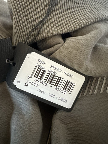 Giorgio Armani Men's Gray Cotton Turtleneck Sweatshirt 46 US (56 Euro) NWT $1195