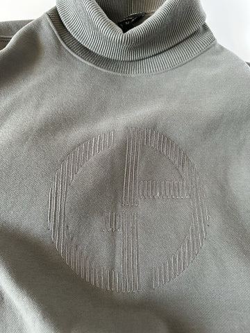 Giorgio Armani Men's Gray Cotton Turtleneck Sweatshirt 46 US (56 Euro) NWT $1195