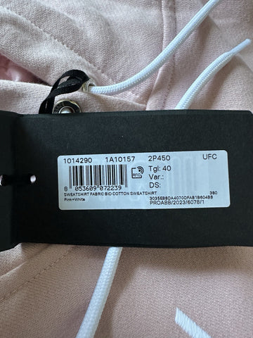 Versace Embroidered Pink Sweatshirt with Hoodie 6 US (40 Euro) 1014290 NWT $1050