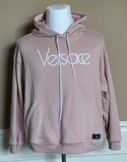 Versace Embroidered Pink Sweatshirt with Hoodie 8 US (42 Euro) 1014290 NWT $1050
