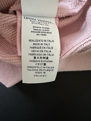 Versace Embroidered Pink Sweatshirt with Hoodie 8 US (42 Euro) 1014290 NWT $1050