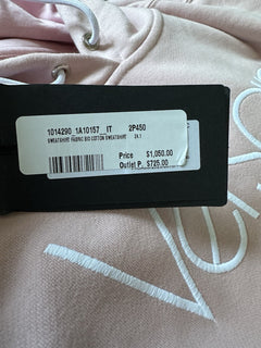 Versace Embroidered Pink Sweatshirt with Hoodie 8 US (42 Euro) 1014290 NWT $1050