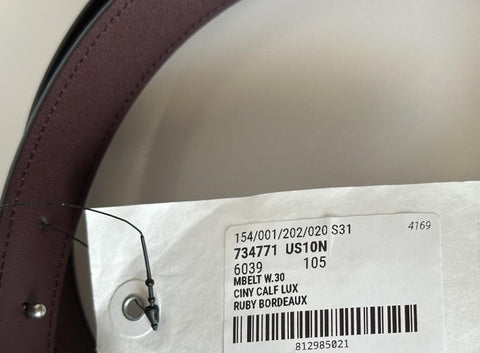 Gucci Interlocking G Buckle Leather Belt Ruby Bordeaux 105/42 Italy 734771 NWT