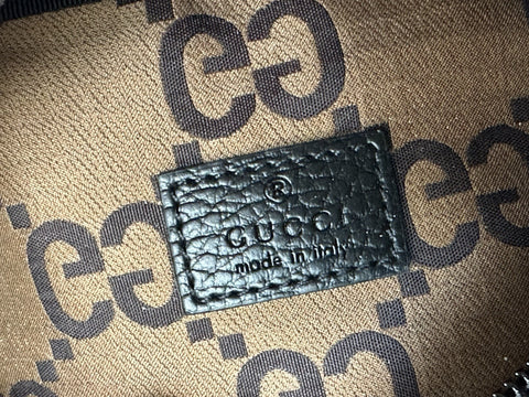 Gucci Maxi GG Logo BrownNylon Belt Bag 767934 Italy New