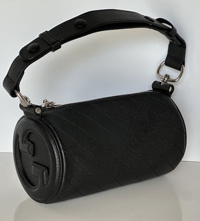 Gucci Leather GG Black Mini Blondie Shoulder Bag Made in Italy NWOT