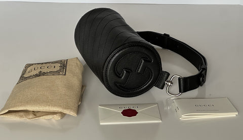 Gucci Leather GG Black Mini Blondie Shoulder Bag Made in Italy NWOT