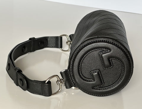 Gucci Leather GG Black Mini Blondie Shoulder Bag Made in Italy NWOT