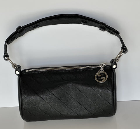 Gucci Leather GG Black Mini Blondie Shoulder Bag Made in Italy NWOT