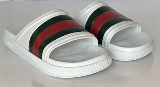 Gucci Men’s Rubber White/Green/Red Sandals 11.5 US (11 Gucci) 780286
