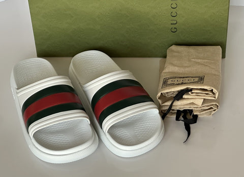 Gucci Men’s Rubber White/Green/Red Sandals 11.5 US (11 Gucci) 780286