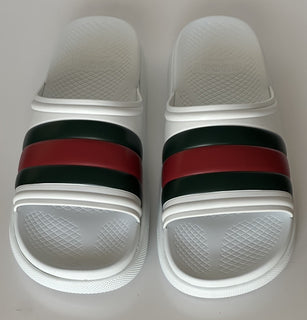 Gucci Men’s Rubber White/Green/Red Sandals 11.5 US (11 Gucci) 780286